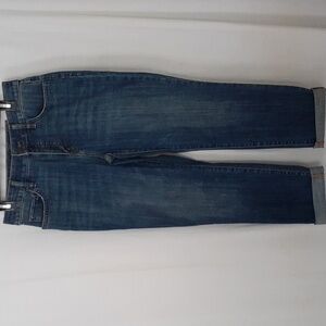 Chico's Jeans Women Size 2 Dark Wash Denim Slim Crop Grunge Streetwear A…